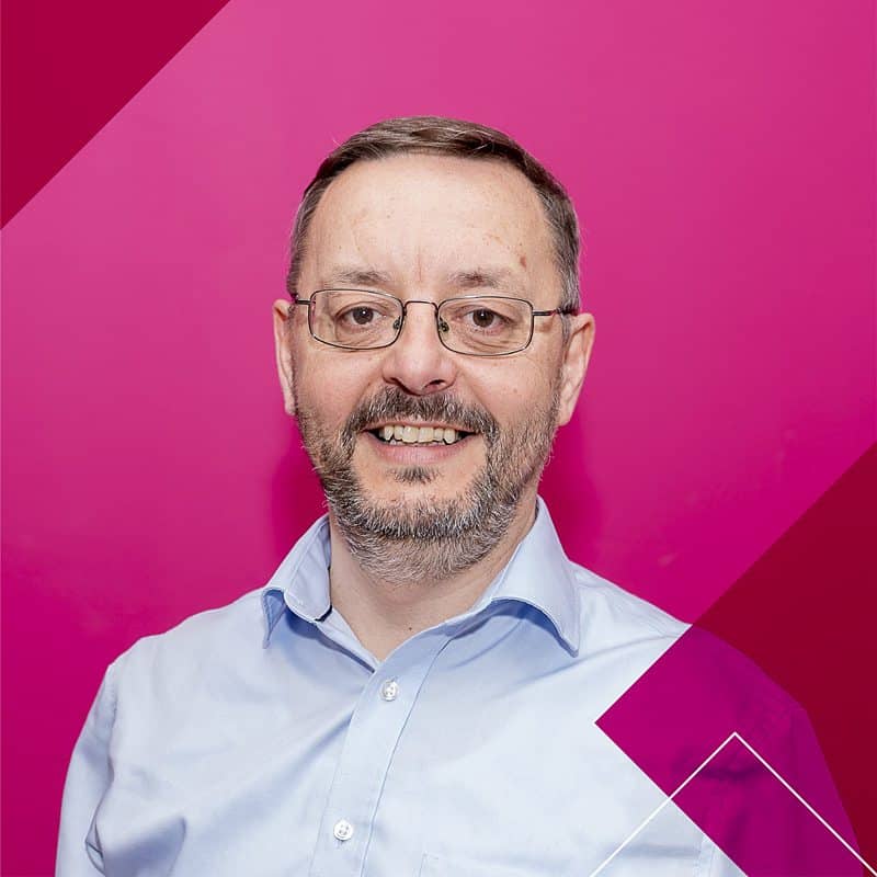 Staff member on our about us page