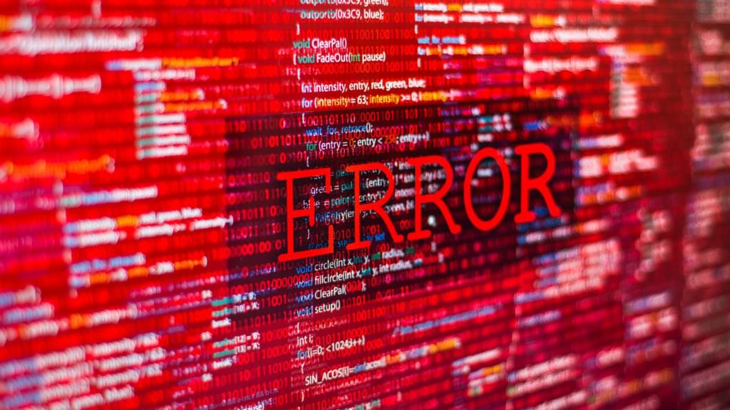 red error depicting Data Loss Causes