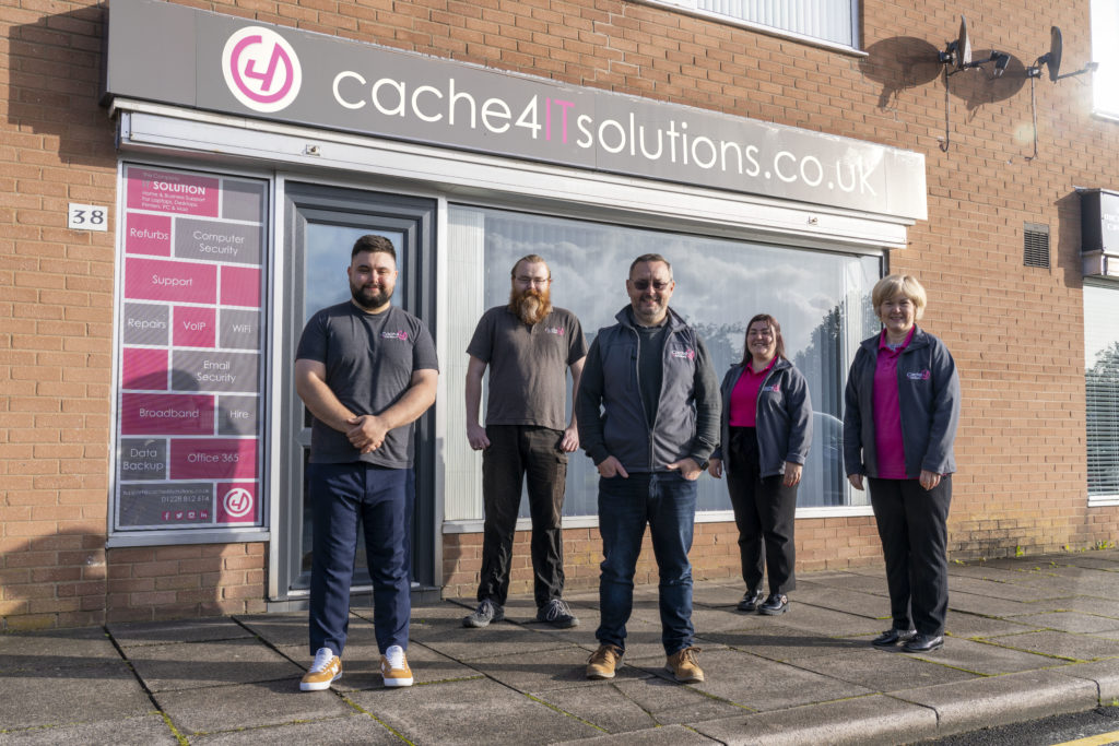 Cache4 Team profile outside office